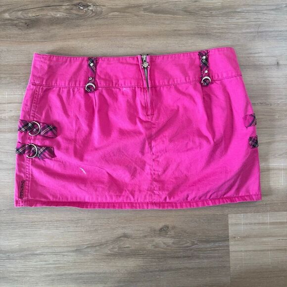Vintage 90s Tripp NYC Hot Pink Skirt Size XL Y2K Mall Goth Emo Scene Cyber Nu - Picture 7 of 11